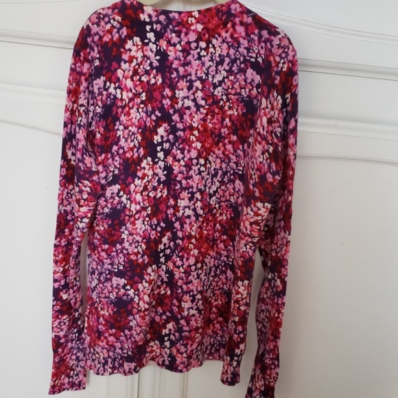 NWT Express Floral Cardigan Crystal Buttons XS - Picture 4 of 4